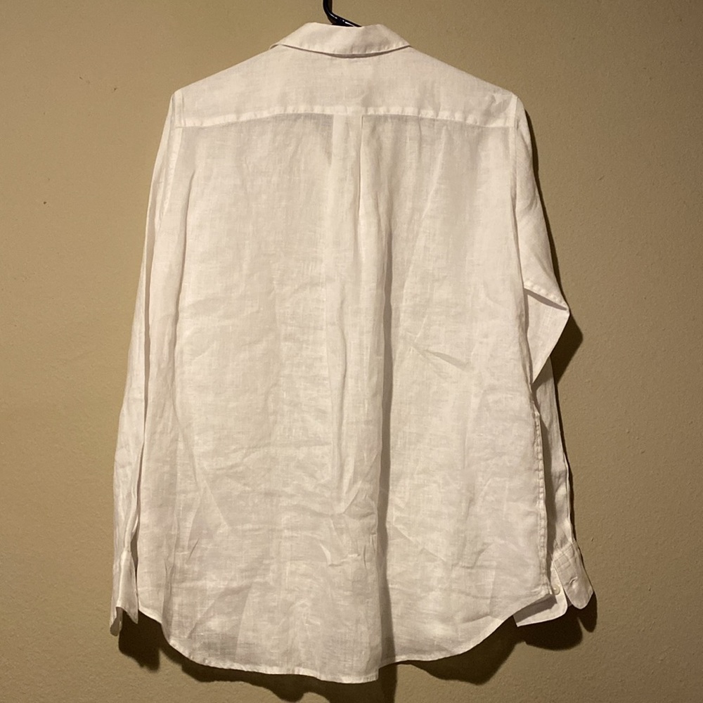 Uniqlo Premium Linen Long Sleeve Shirt NWT - Picture 6 of 7